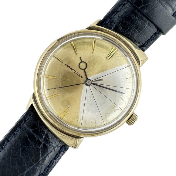 Vintage Hamilton T-403 Shark Fin Men's Automatic Wristwatch 663 10k GF Running - Picture 1 of 7